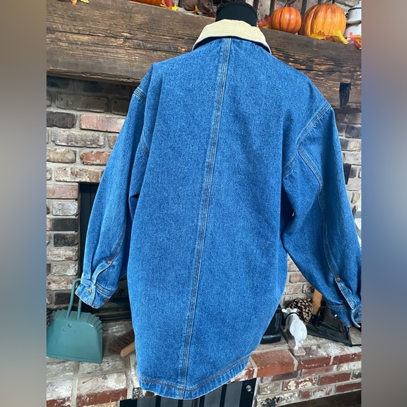 Vintage Eddie Bauer Denim chore barn coat. Size L - Picture 4 of 9